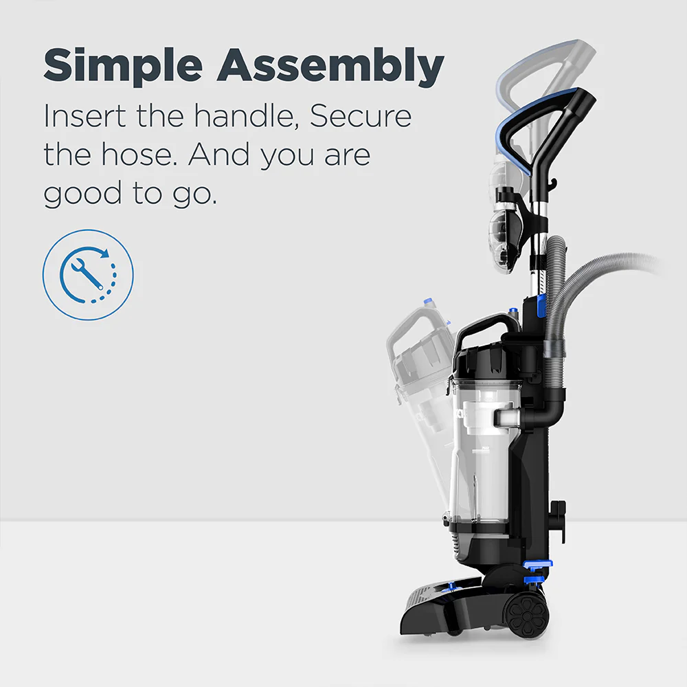 Eureka PowerSpeed Lightweight Upright Vacuum Cleaner for Carpet and Hard Floor, Powerful Bagless Upright Vacuum Cleaner for Home Pets, NEU181A, Blue - Image 9