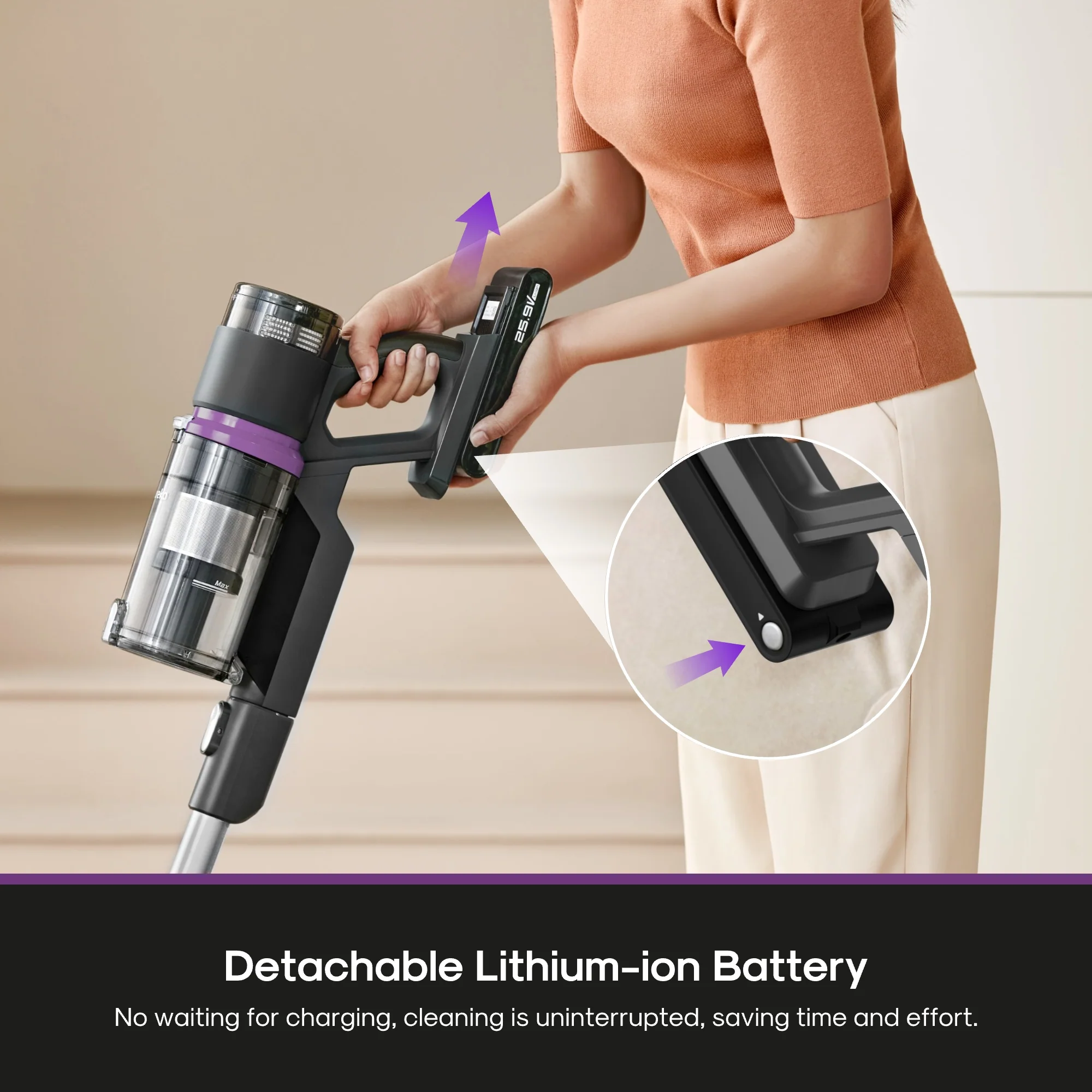 Eureka ReactiClean 410, Cordless Vacuum Cleaner Lightweight - Image 5
