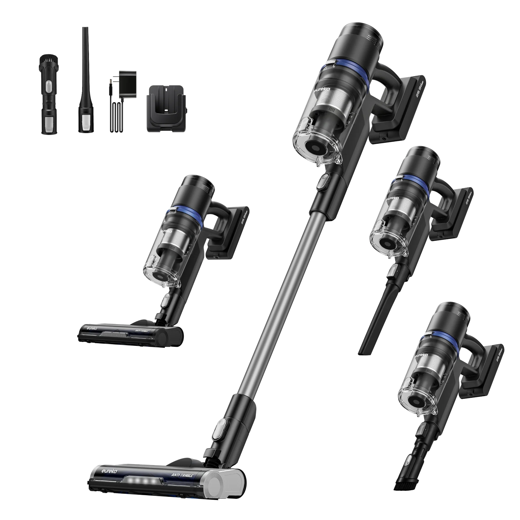 Eureka ReactiSense NEC451BL – Cordless Stick Vacuum with LED & Sensor Tech