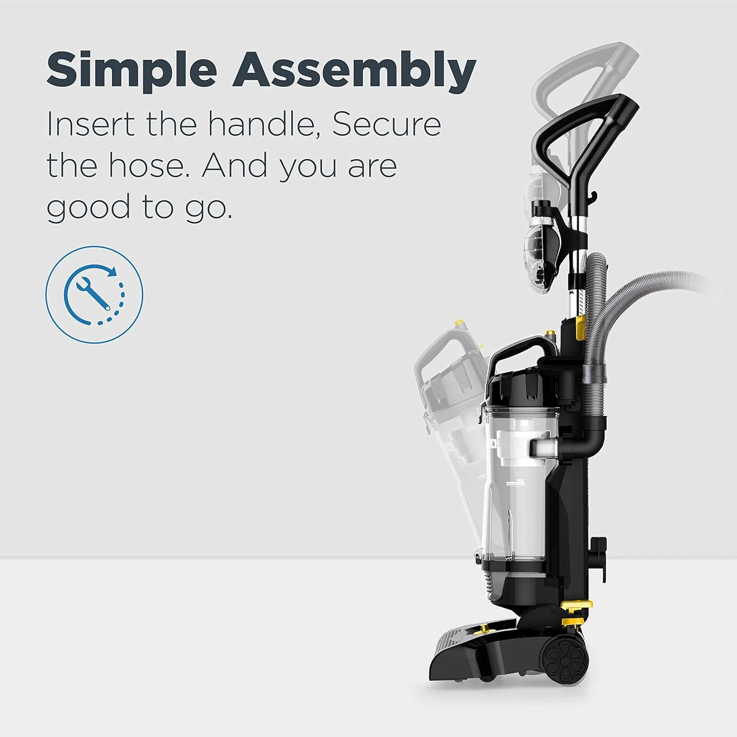 EUREKA PowerSpeed Lightweight Powerful Upright Vacuum Cleaner for Carpet and Hard Floor NEU181D, Pet Turbo, Black,Yellow - Image 9